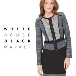 White House Black Market Structured Knit Workwear Event Jacket